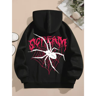 Moletom Masculino Feminina Canguru Com Capuz Streetwear Aranha Blusa De Frio Premium Casaco Algodão