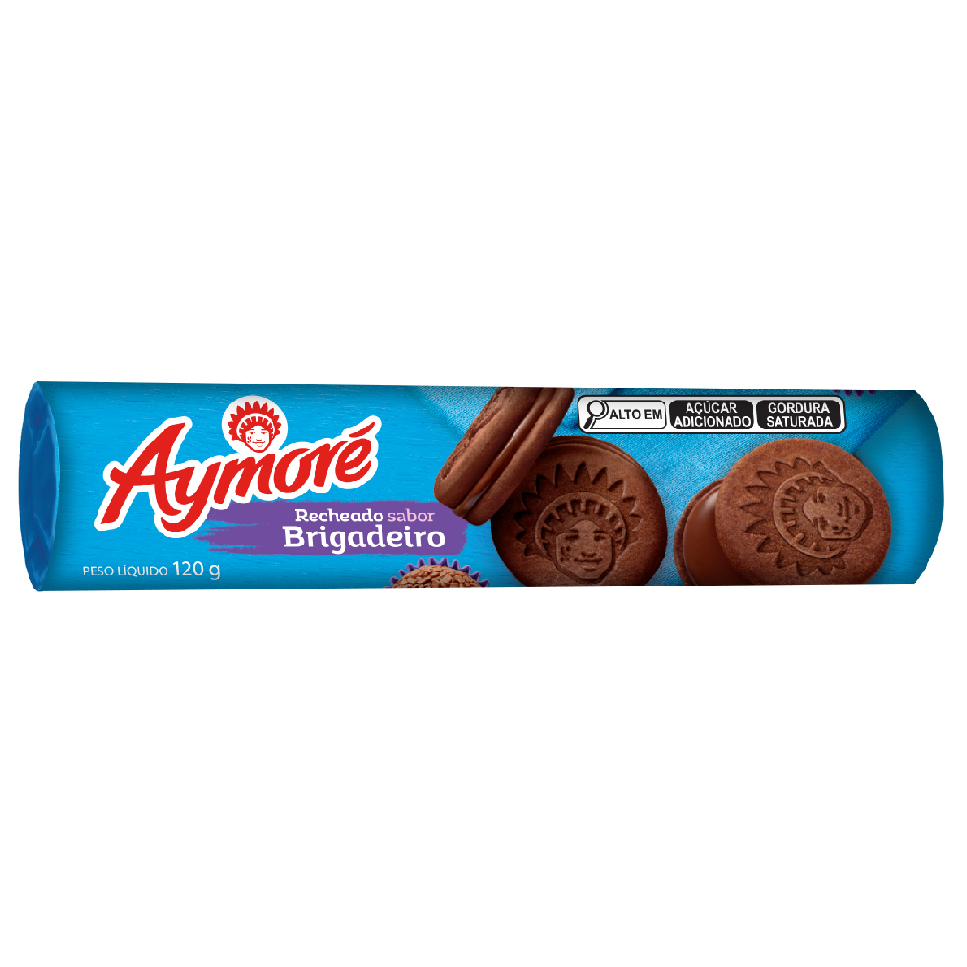 Biscoito Recheado Aymoré pacote 120g caixa com 1 unidade | Shopee Brasil