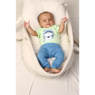 Conjunto de roupa infantil menino bpdy e calça 100% algodão