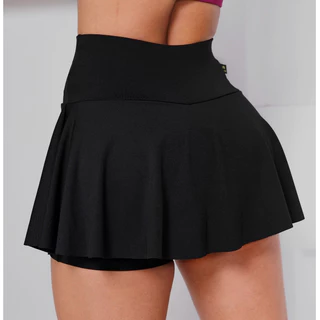 Short Saia Babado Fitness Academia Dança Feminina WOLFOX