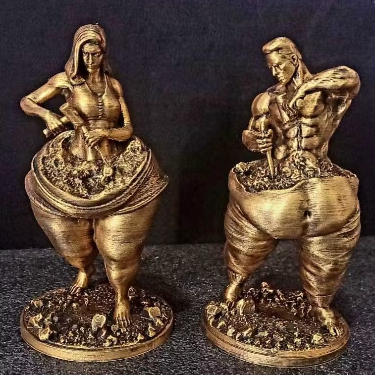 Estátua Escultor do Autodesenvolvimento Motivação & Inspiração - Saúde Fitness Bodybuilding - Impressão 3D