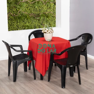Kit 10 Toalhas Mesa Quadrada 1,50 x 1,50 Para Buffet festa Acabamento Overloque
