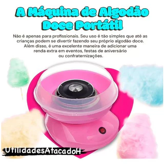 Máquina De Algodão Doce Portátil Importada - 110v
