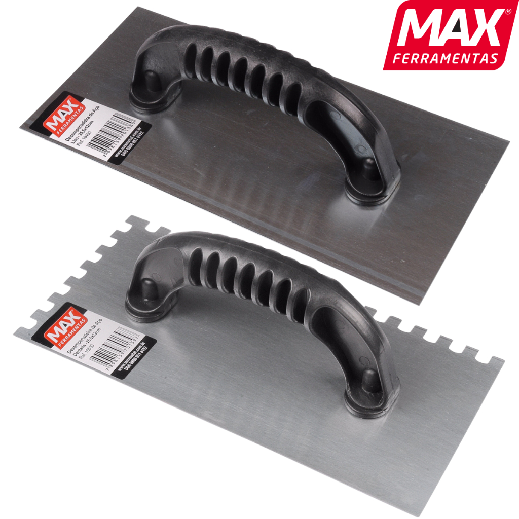 Desempenadeira De Aço Dentada / Lisa Max Ferramentas | Shopee Brasil