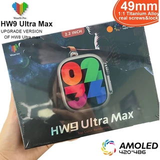 HW9 Ultra Max SmartWatch 2.2" Série 9 Resolução alta definição Amoled Bússola NFC Bluetooth Chamadas