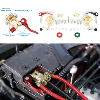 1 Par 12v 24v Positivo E Negativo Automotivo Terminal De Bateria Automotiva Universal Engate Rápido