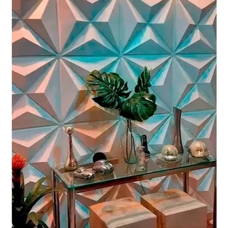 60 Placas PVC 3D Revestimento de Parede Para Sala Quarto e Cozinha - ENVIO IMEDIATO