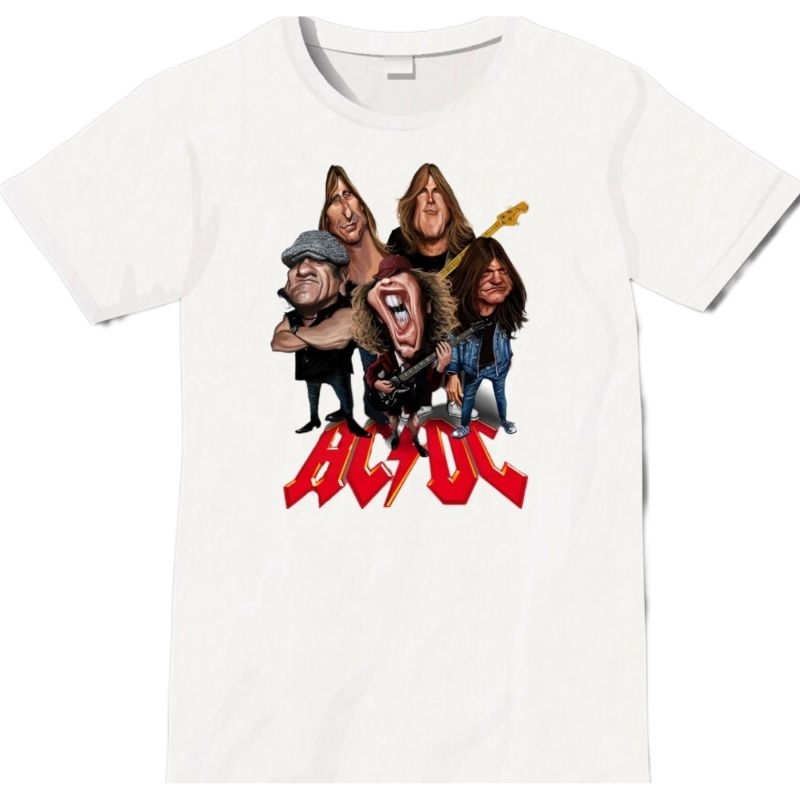 Camiseta personalizada caricatura AC/DC | Shopee Brasil