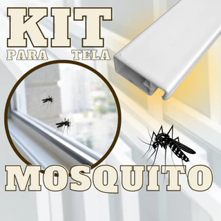 Kit tela mosqueteiro mosqueteira perfil em aluminio (varias medidas)