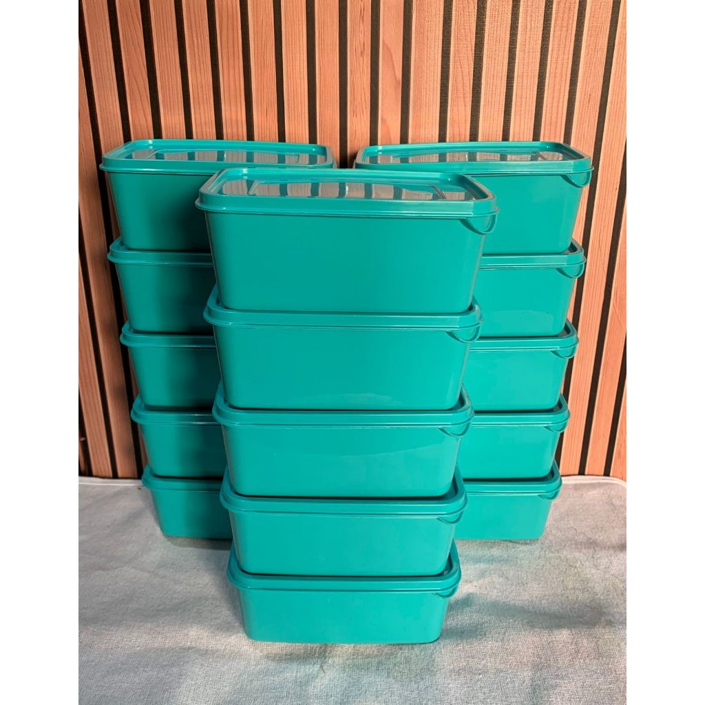 KIT C/15 VASILHAS 1L RETÂNGULAR COLOR; APROVADO PARA FREEZER E MICROONDAS