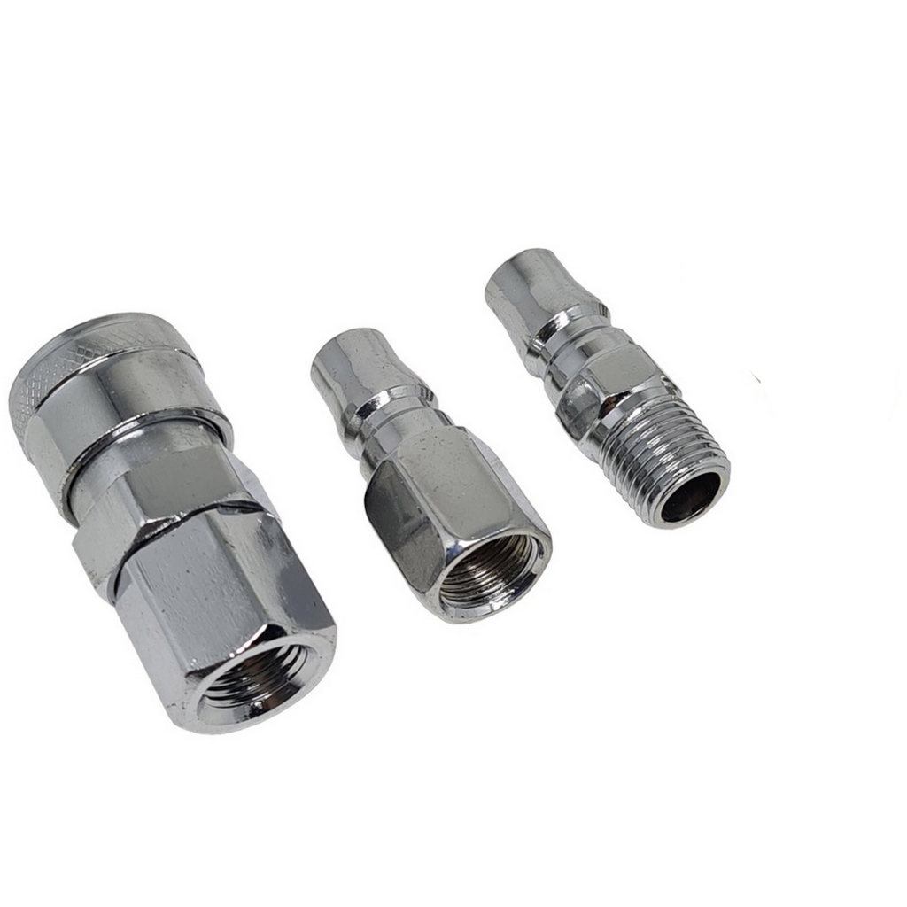Kit Engate Rápido Com Pino Macho E Femea 1/4 Para Ar Comprimido