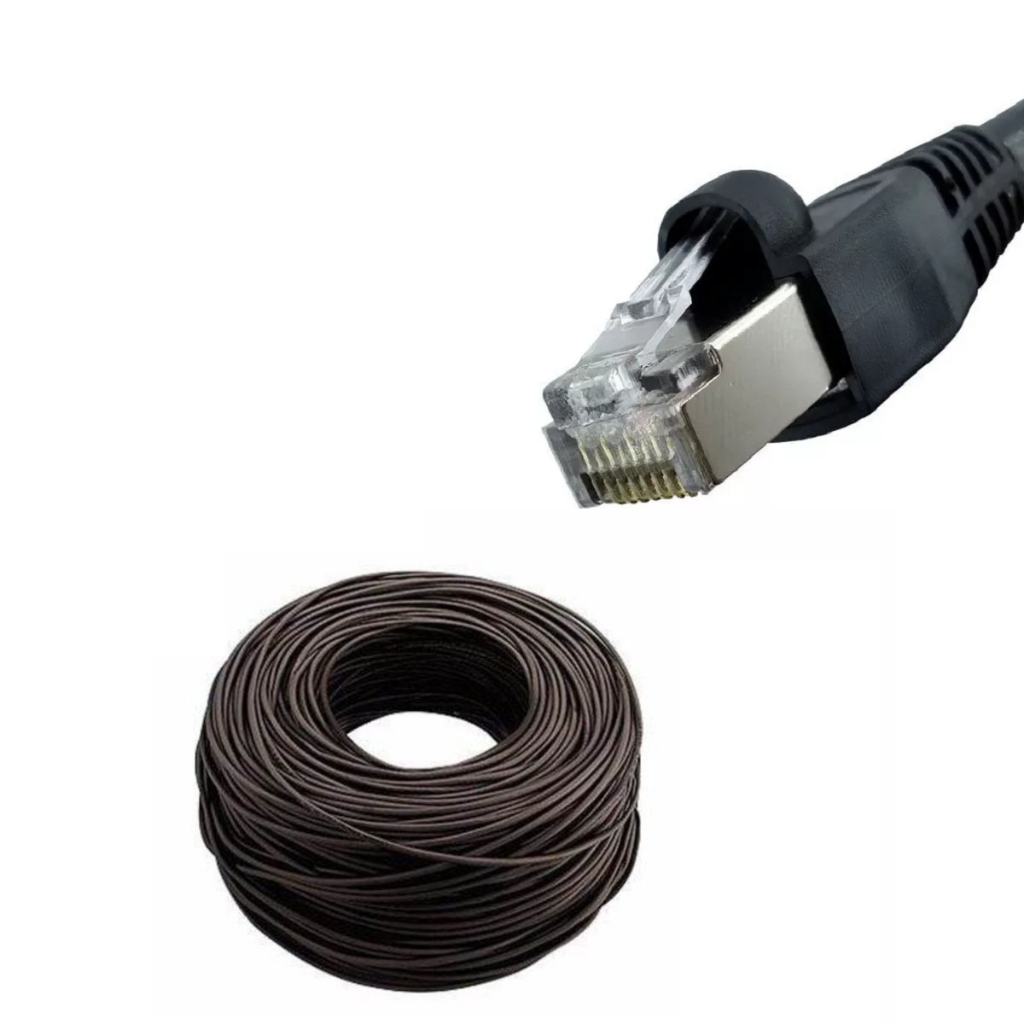 Cabo De Rede Patch Cord Cat6 60 Metros 60m Cat 6 - Utp Rj45