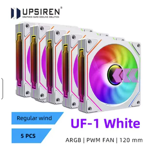 UPSIREN ARGB cooler ventoinha Computador, Ventilador Silencioso, Grande Volume de Ar, 12V, 40,5 CFM, 600-1500RPM, 4 Pin, UF-1, PRISM, 12cm