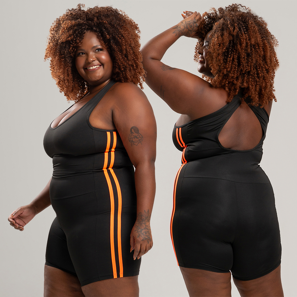 Macacão para academia fashion plus size