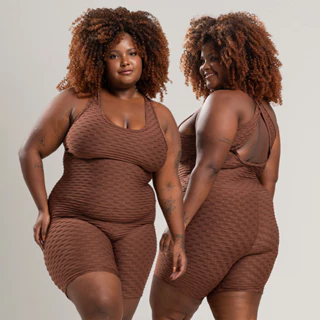 Macacão para academia fashion plus size