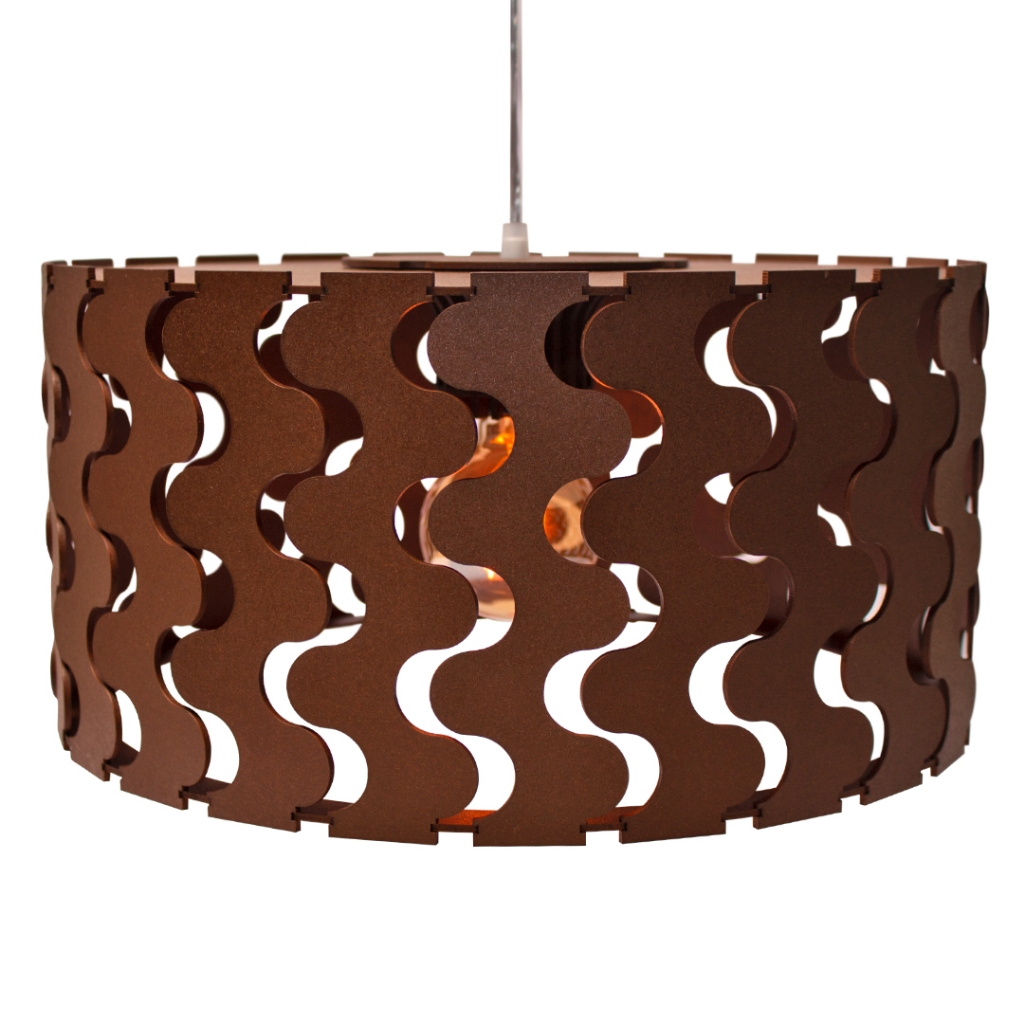 luminária Pendente Lustre Copacabana em Madeira MDF Decoração Casa Cozinha Sala Dica de Presente