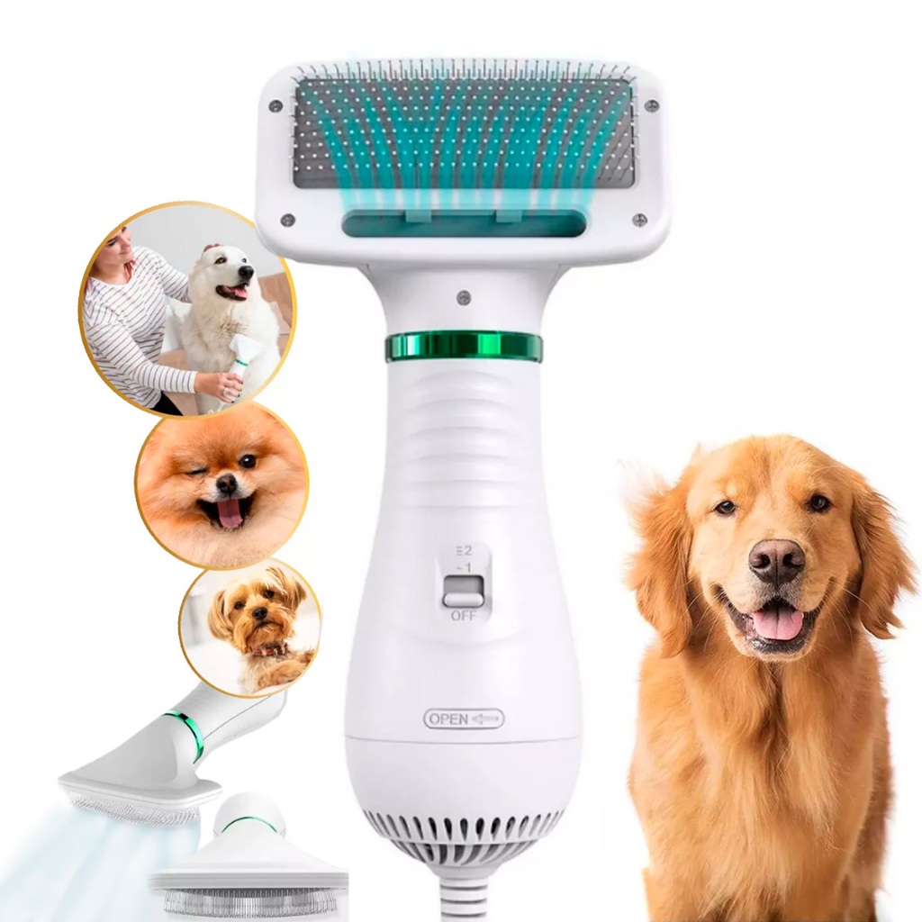 Secador Pet 2 Em 1 Pente e Soprador Silencioso Portátil Leve | Shopee ...