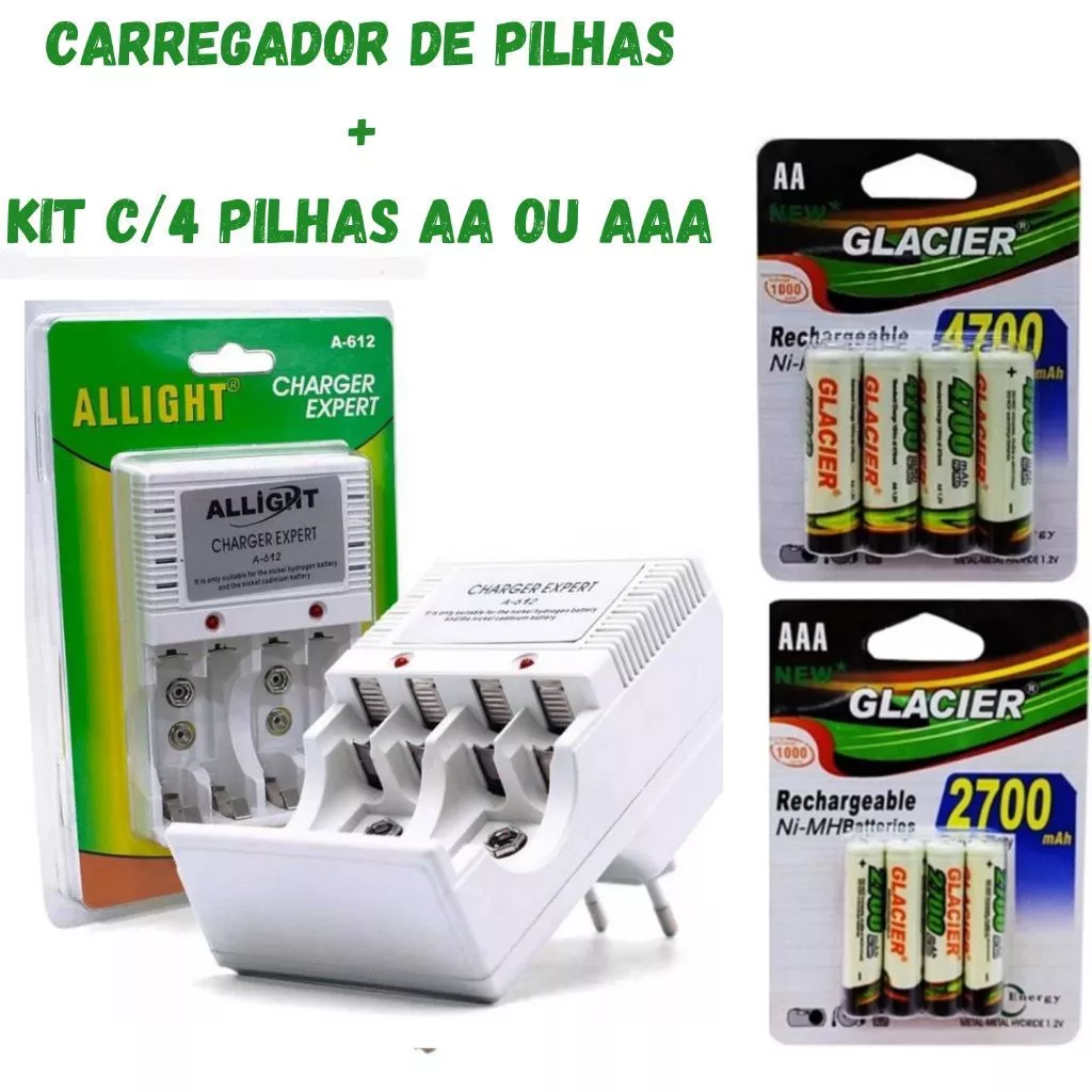 Produtos da Shopee que realmente valem a pena: 7 achados testados (preços, prós e contras) Kit Carregador De Pilhas AA/AAA/Bateria 9v Recarregáveis