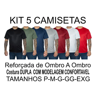 Kit 5 Camiseta Masculina DRY fit Proteção UV 50 Térmica Anti Suor Treino Academia Super Confortável