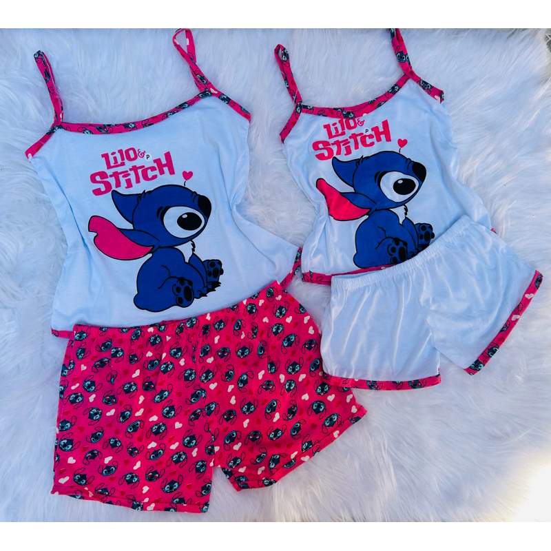 kit pijama mae e filha short doll verao alcinha baby doll adulto e infantil
