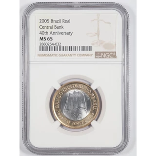 Moeda 40 Anos do Banco Central MS65 FDe NGC