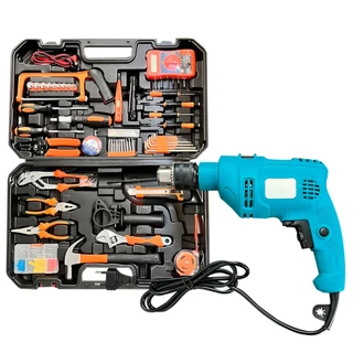 Furadeira Maleta Ferramentas Estojo Jogo Kit Completo 220w