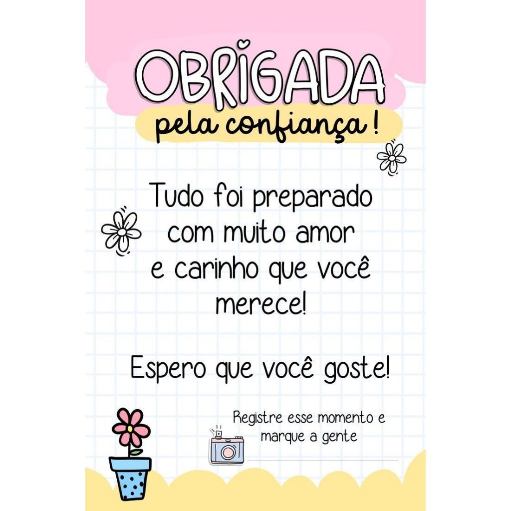 Tag de Agradecimento ao Cliente (Obrigado pela Confiança) | Shopee Brasil