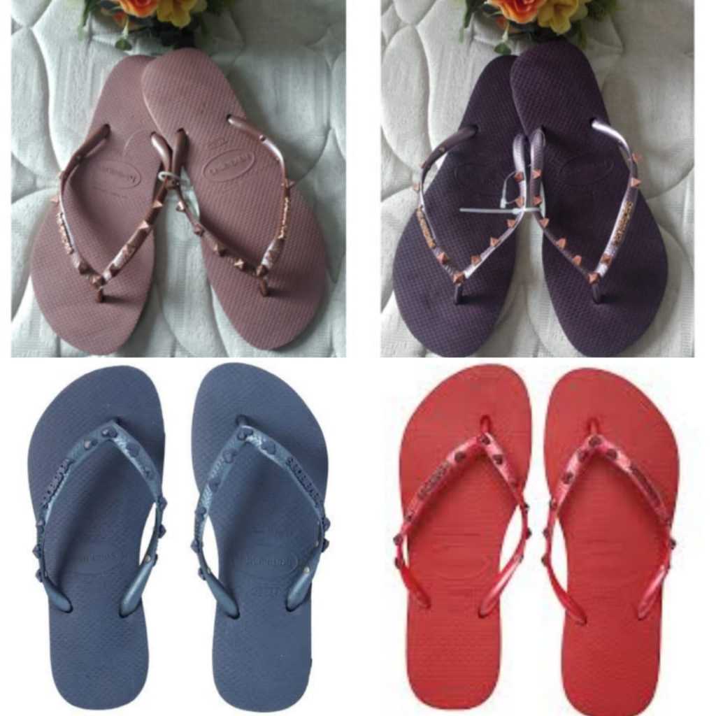 Kit 4 Pares de Chinelo Slim Hardware havaianas feminino 33 34 Shopee Brasil