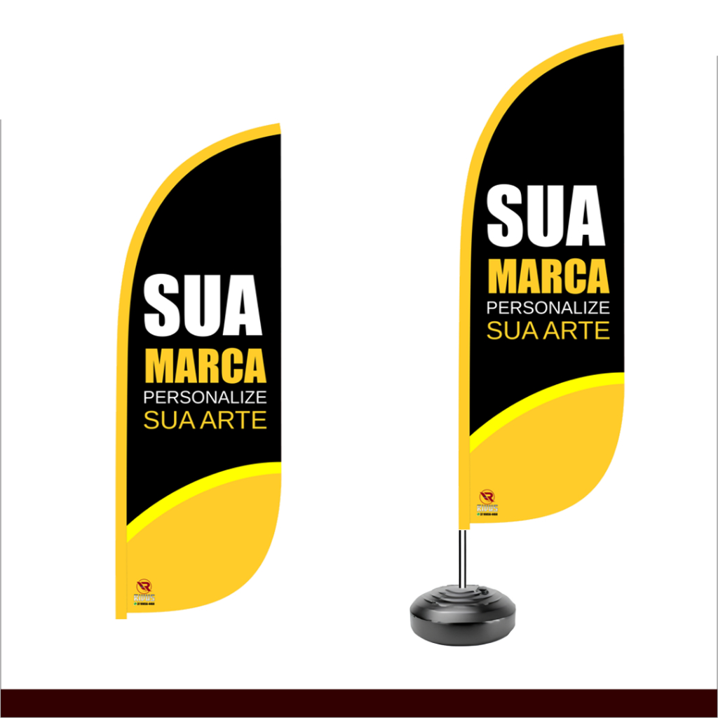Banner PERSONALIZADO bandeira Wind Banner com KIT Completo - PROMOÇÃO ...