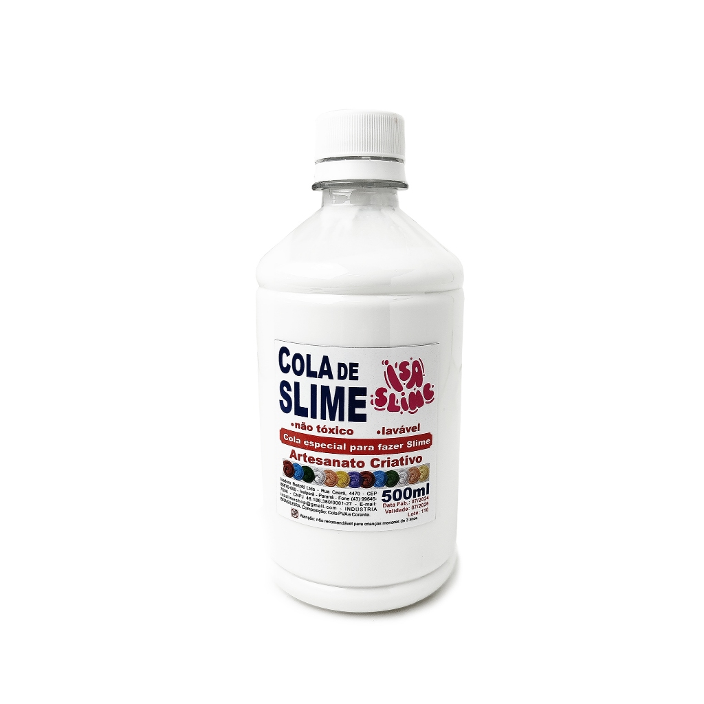 Cola para Fazer Slime Branca 500ml - Isa Slime | Shopee Brasil