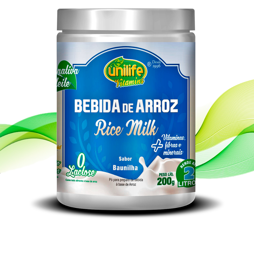 Bebida de Arroz Kids Unilife 200g Rice Milk Sabor Baunilha (Rende até 2 ...