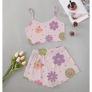 Kit 10 Pijamas Feminino Baby Doll Cropped Blogueirinha Em Liganete Para Revenda