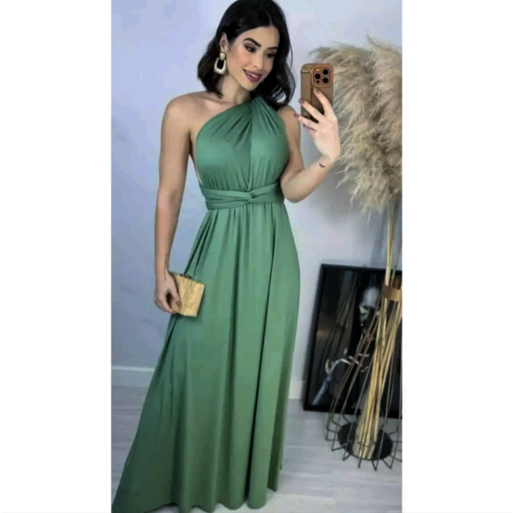 Vestido Longo Feminino Multiuso para Madrinhas, Festa, Casamento e
