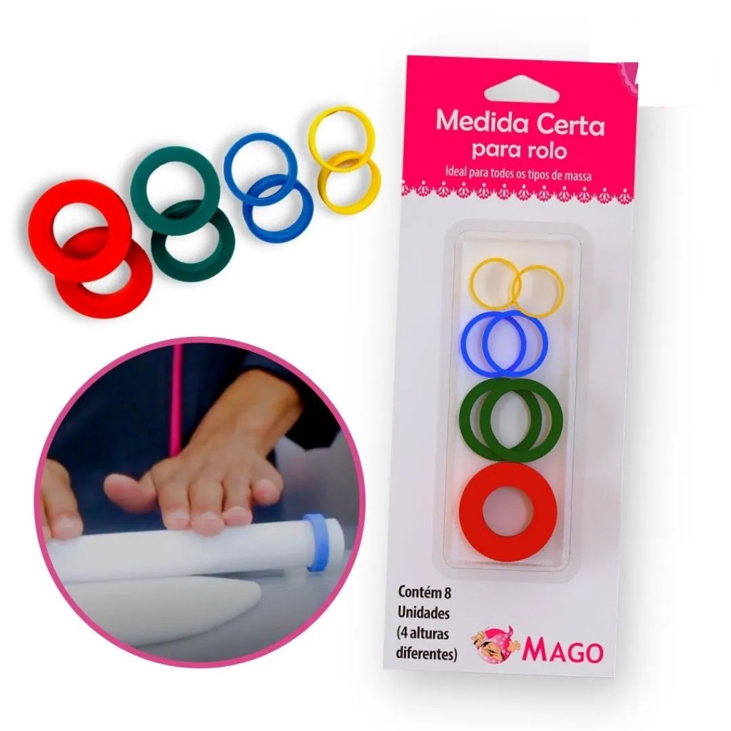 Rolo Liso 25Cm Com 2 Medidas Certa Mago | Shopee Brasil