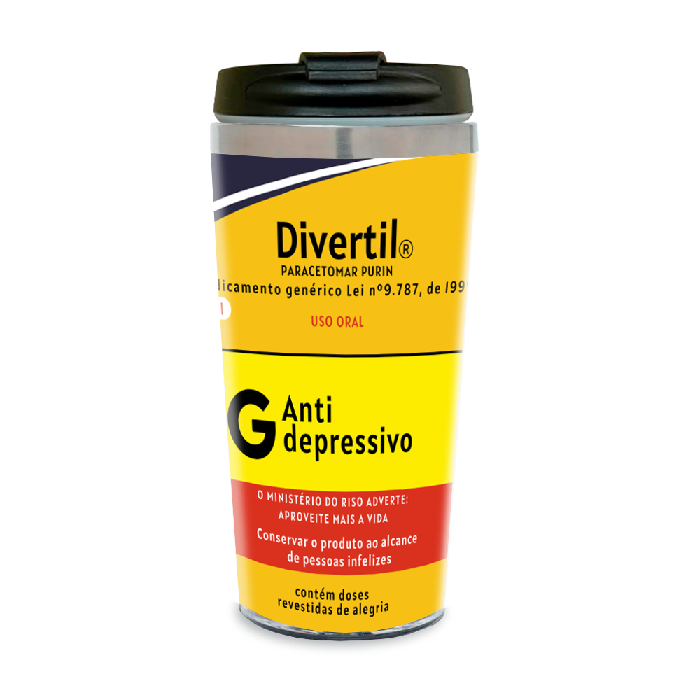 Copo Térmico Personalizado Tema Remédios ( Divertil) 450ML.