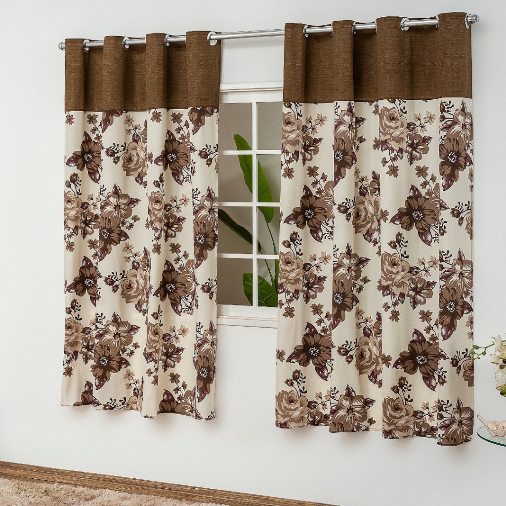 Cortina de janela para sala e quarto Semi Blackout tecido 1,60 Alt x 2 ...