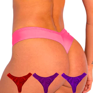 Kit 5 Calcinha Fio Duplo Dental Levanta Bumbum Confortável NÃO MARCA