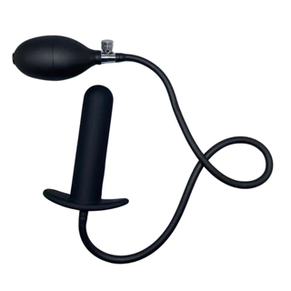 Plug anal inflavél de silicone trava de ar regulável pressão aumenta