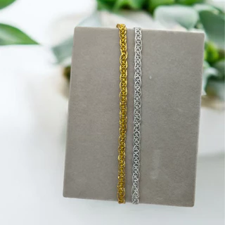 Fita Galão Passamanaria Gal-95 Dourado Prata Larg.0,7cm Comp:5mts Decoração Artesanato