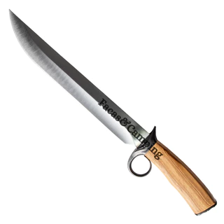 Facão Pesca Churrasco Caça Artesanal Aço Inox 40cm Com Bainha