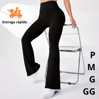 Calça Feminina Bailarina Flare Legguing Cintura Alta