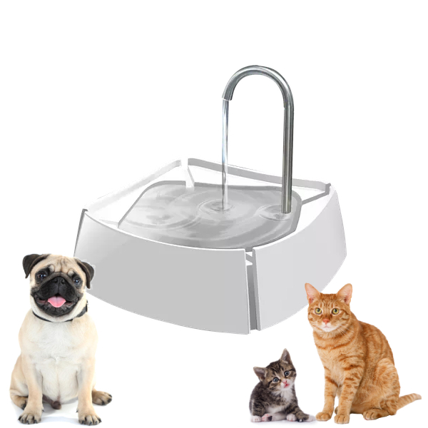 Bebedouro Pet Fonte Automática Little Dado Branco Gatos Cachorro Bivolt 1 Litro Mec Pet