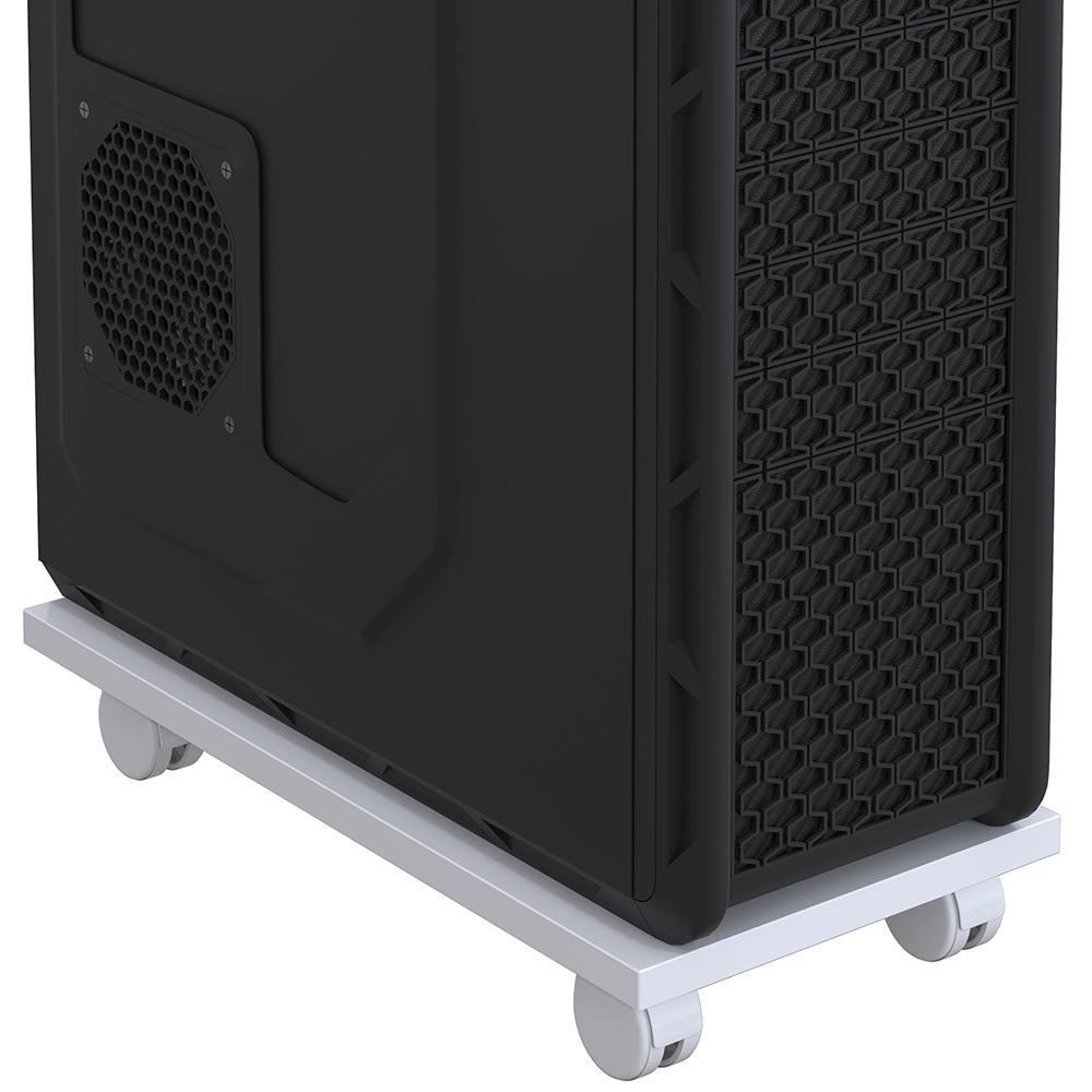 Suporte Para CPU Com Rodizios Branco