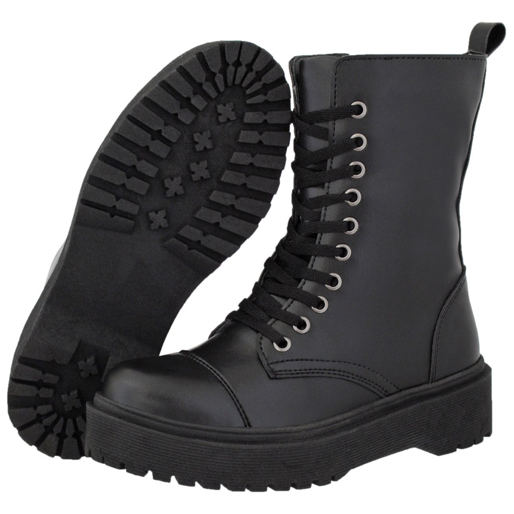 Bota Coturno Com Ziper Crshoes 1605
