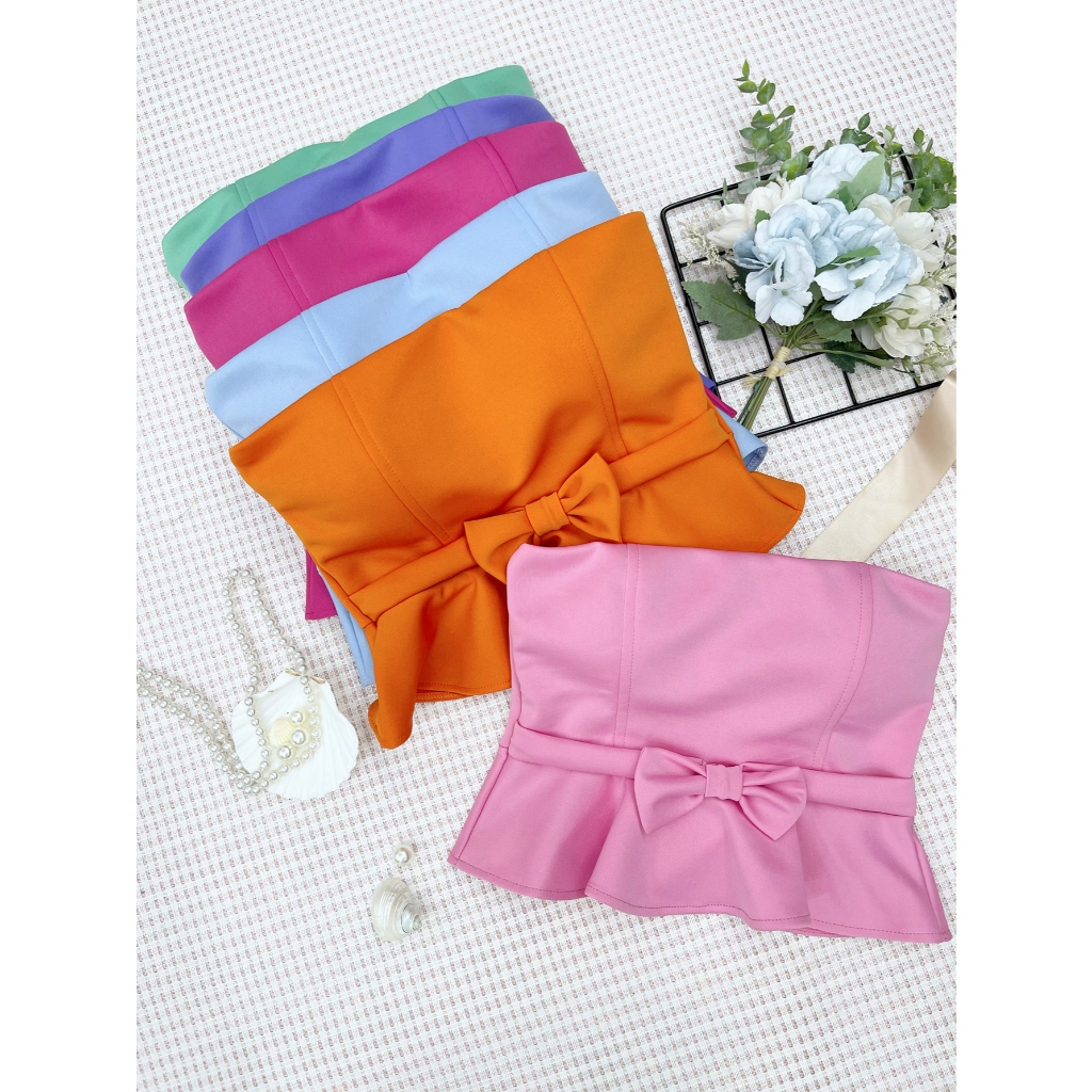 LCQ Cropped com bojo gravata borboleta 080