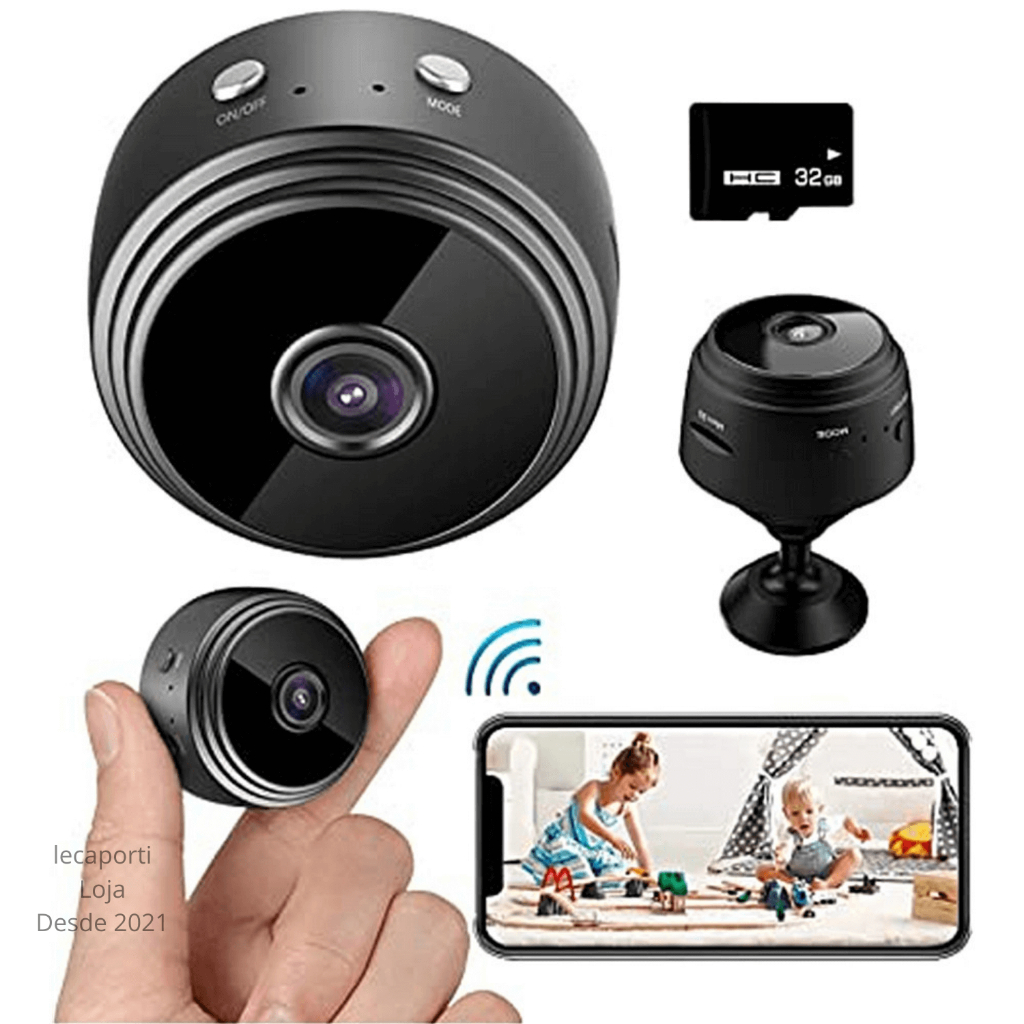 Mini Câmera 9A - Alta Resolução, Discreta e Portátil - Capture Cada ...