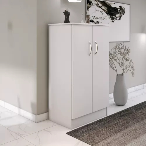 Armário Duas Portas Multiuso Na Cor Branco