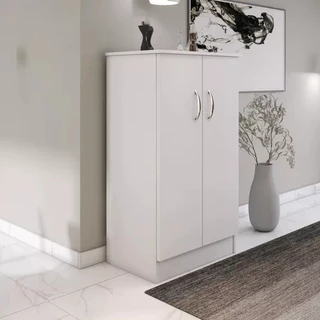 Armário Duas Portas Multiuso Na Cor Branco