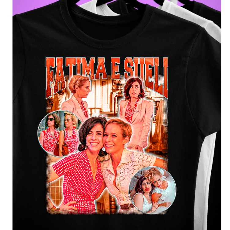 Camiseta Tapas e beijos Fátima e Sueli Série Unissex e Algodão | Shopee ...