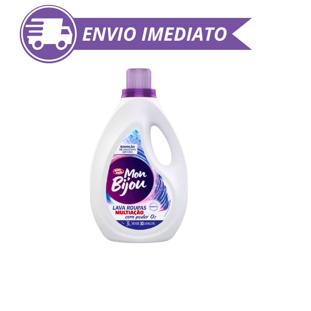 Sabão Liquido Lava Roupa Brancas Coloridas Mon Bijou 3Litros | Shopee ...